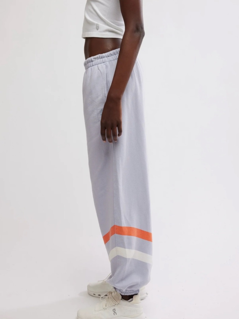 Free People ALL STAR LOGO PANTS - Steel Sport - Picture 2 of 3